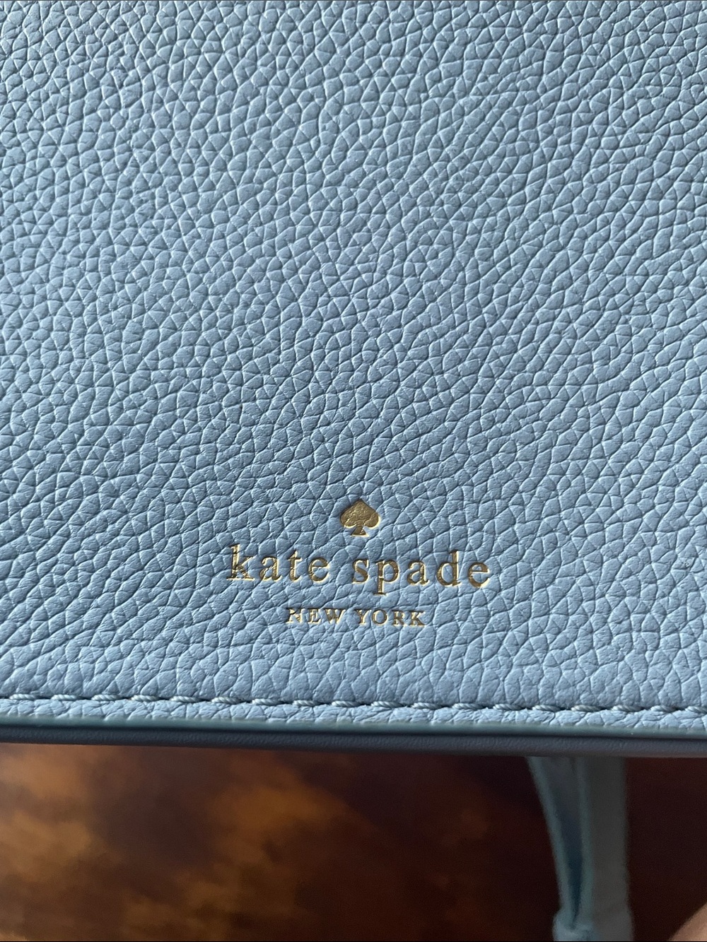 kate spade Baby Blue Pearl-Trim Leather Crossbody - Picture 12 of 12